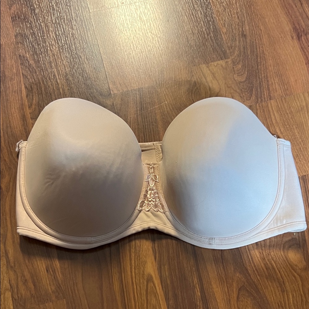 Vanity Fair Cream Strapless Bra